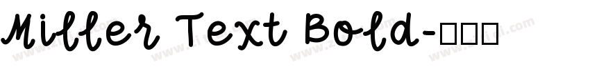 Miller Text Bold字体转换